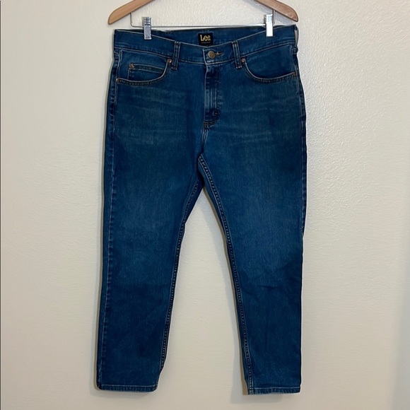 Lee Athletic Fit Blue Denim Jeans - Picture 1 of 10